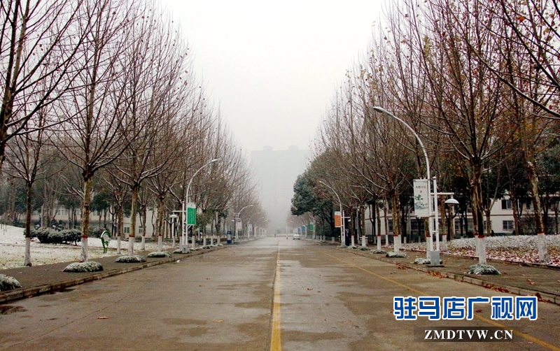 雪后的黄淮学院小景
