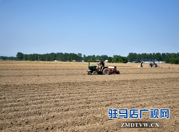 正阳县永兴镇：400台“铁牛”抢种忙