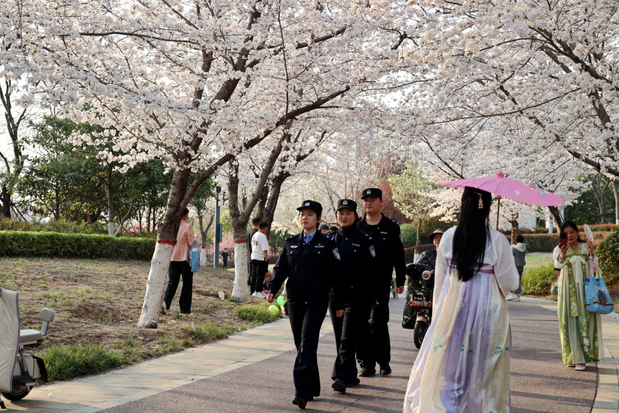 遂平：花海春行  美 “警”相随