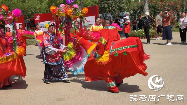 泌阳彩带舞龙队“舞”进南阳月季园 共赴文化交流之约