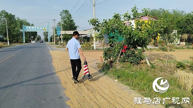  新蔡县佛阁寺镇：清理占道打场晒粮 为道路畅通“护航”