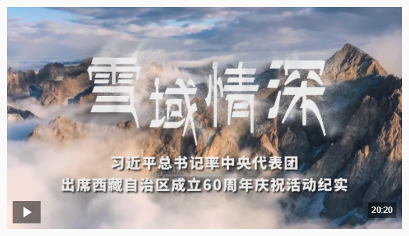 时政纪录片丨雪域情深——习近平总书记率中央代表团出席西藏自治区成立60周年庆祝活动纪实