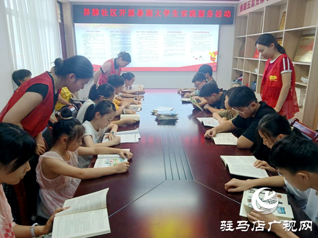 驻马店经济开发区界牌社区开展暑期大学生实践服务活动