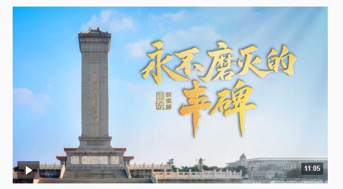 重磅微视频丨永不磨灭的丰碑
