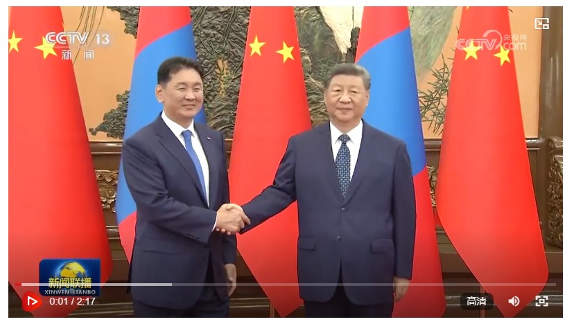 习近平会见蒙古国总统呼日勒苏赫