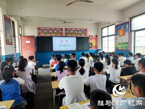 平舆县第五小学开展绿书签读书活动