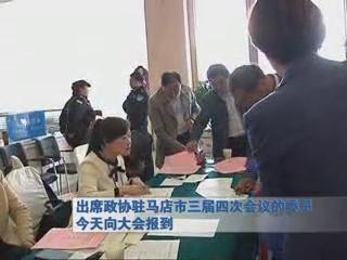政协驻马店市第三届四次会议的委员向大会报道